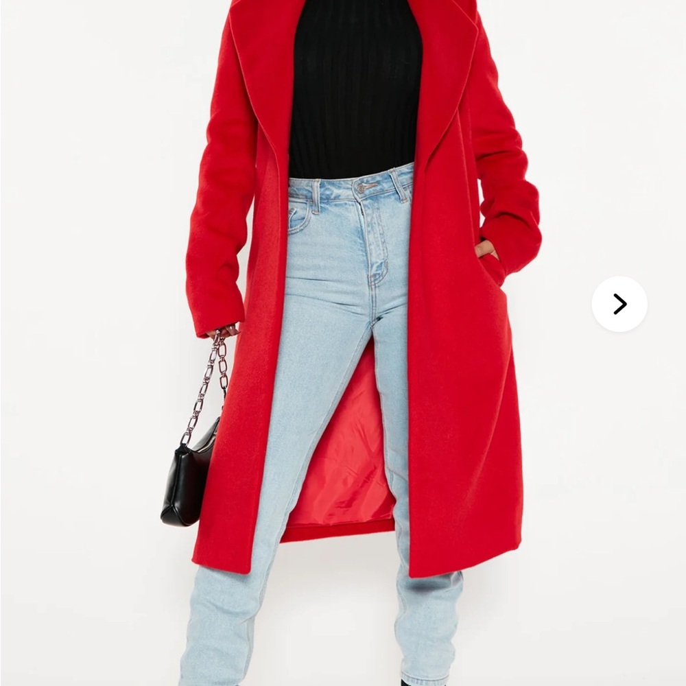 Fashion Nova Red Trench Coat